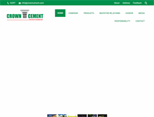 Tablet Screenshot of crowncement.com